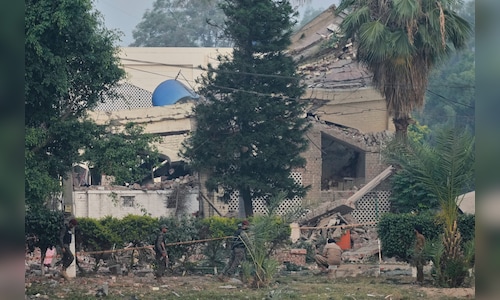 US-designated terrorist Hafiz Rauf conducts funeral prayers with Pak Army at Muridke camp India hit | Watch - CNBC TV18